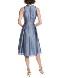 Adrianna Papell Adrianna Papell Jacquard Ruffle Dress