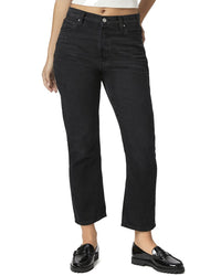 Paige Billy Dark Dawn Distressed Crop Jean