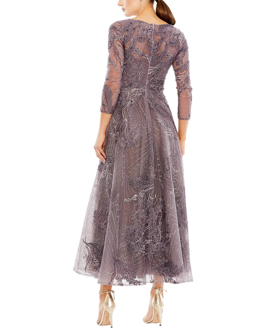 Mac Duggal 3/4 Sleeve Midi Dress