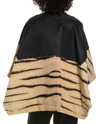 Valentino Jacquard Wool-Blend Down Poncho