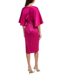 Theia Kimono Satin Cocktail Dress