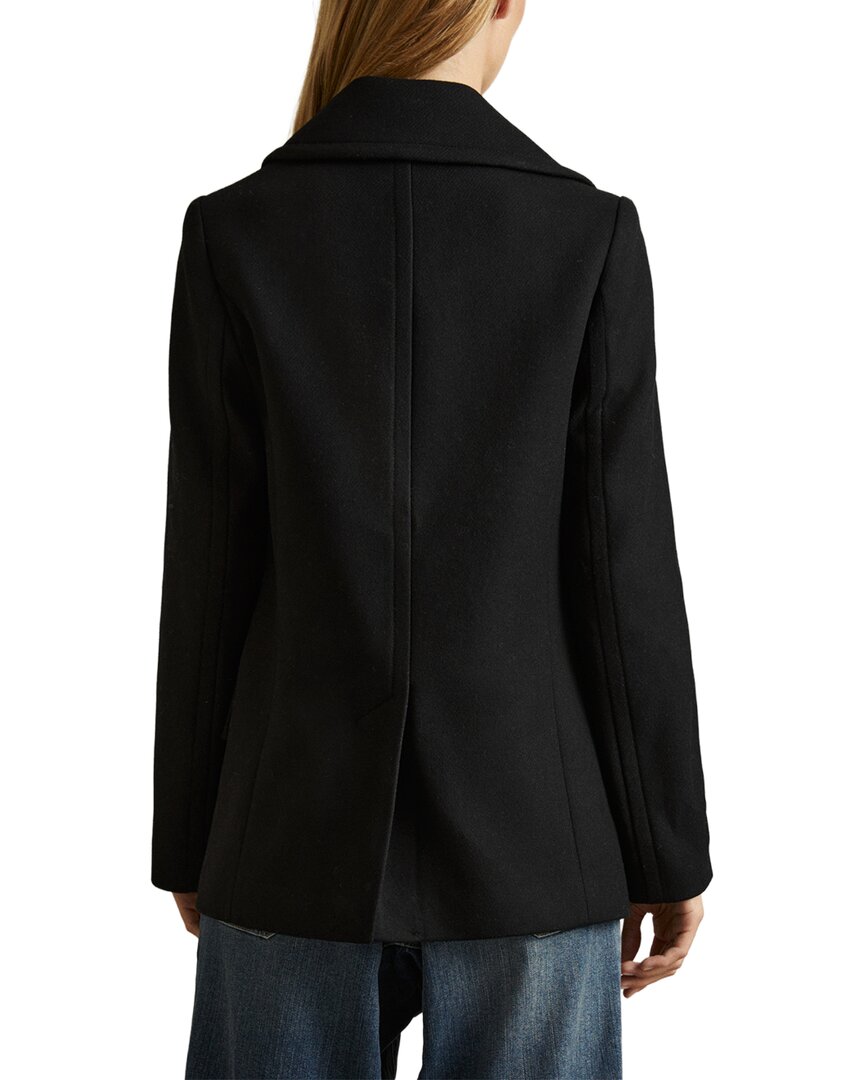 Reiss Lily Wool-Blend Peacoat