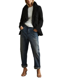 Reiss Lily Wool-Blend Peacoat