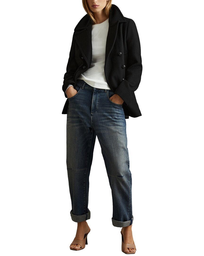 Reiss Lily Wool-Blend Peacoat
