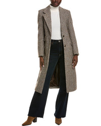 Reiss Reiss Kai Check Wool-Blend Coat
