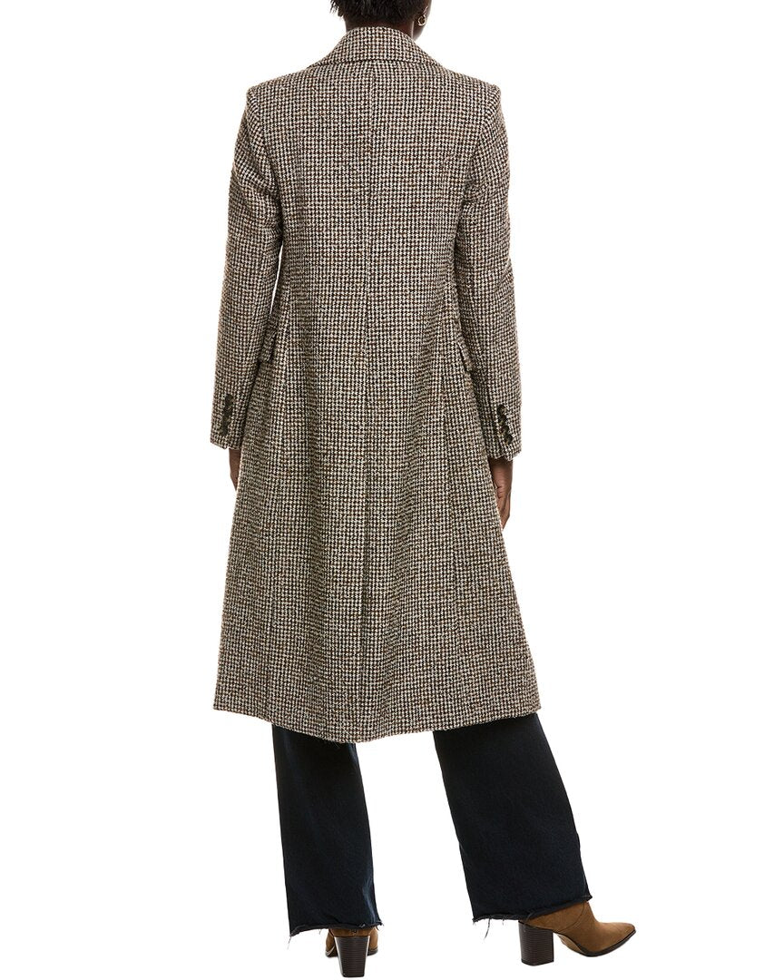 Reiss Reiss Kai Check Wool-Blend Coat