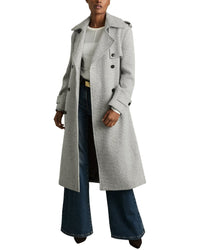 Reiss Reiss Alba Check Wool-Blend Coat