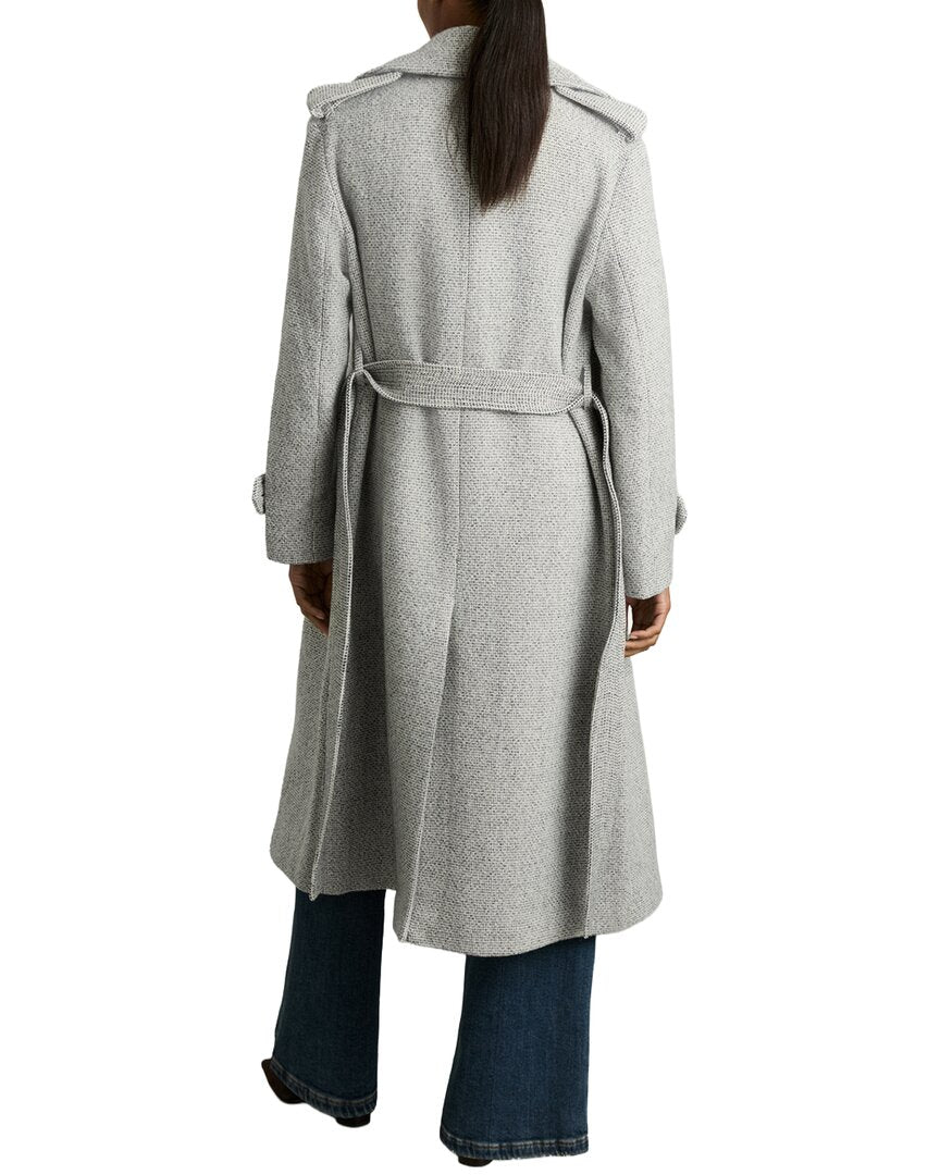 Reiss Reiss Alba Check Wool-Blend Coat