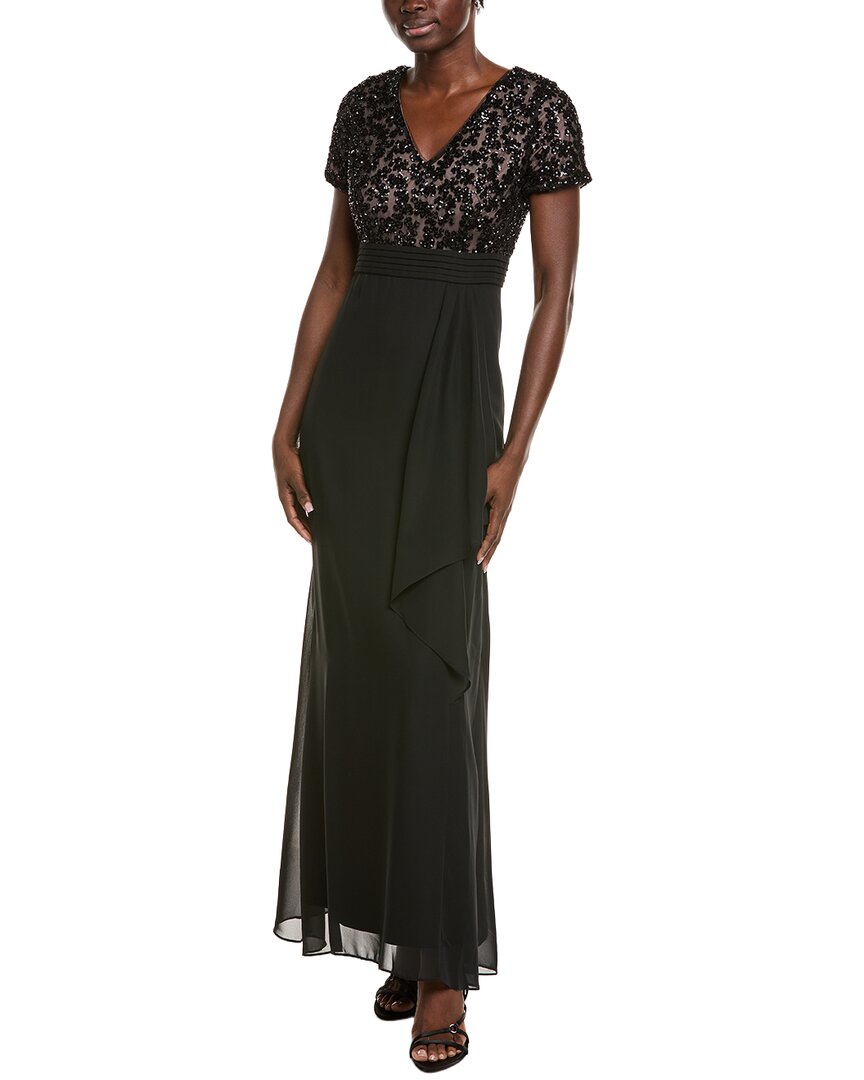 Js Collections Eliana Mixed Media Gown