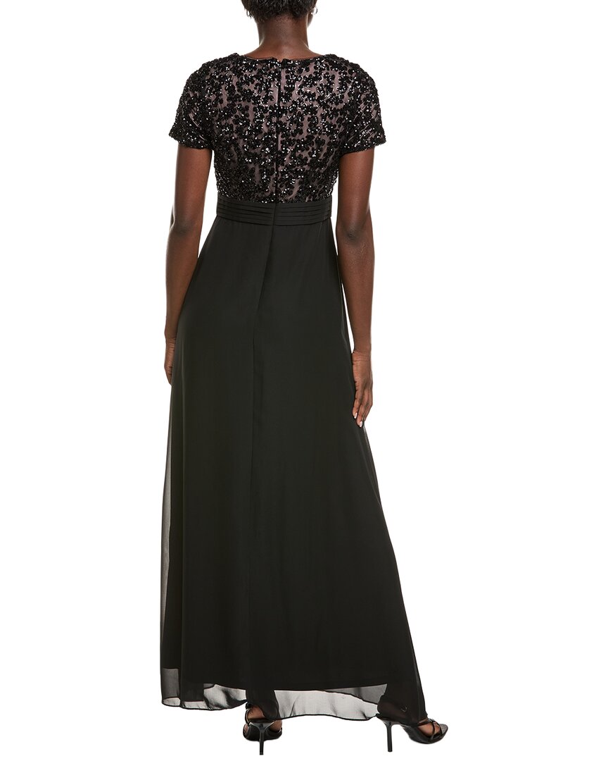 Js Collections Eliana Mixed Media Gown Js Collections Eliana Mixed Media Gown