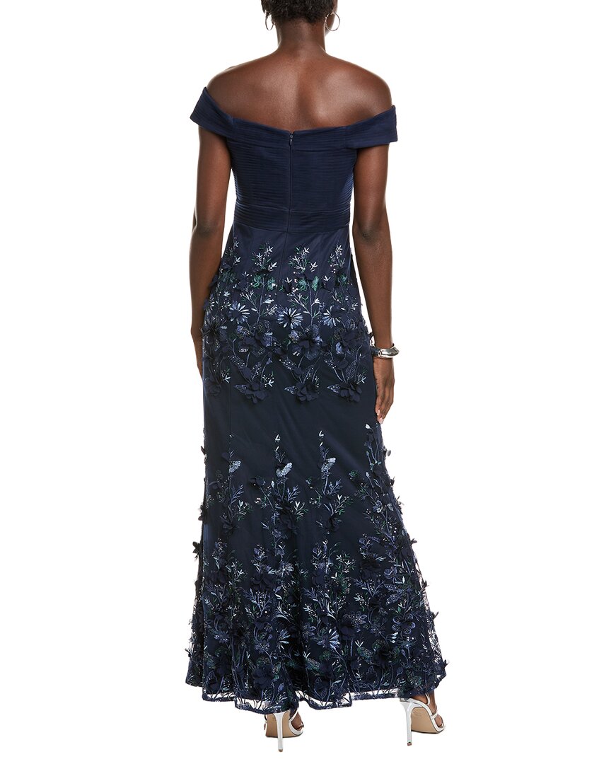 Aidan Mattox Pleated Tulle Gown