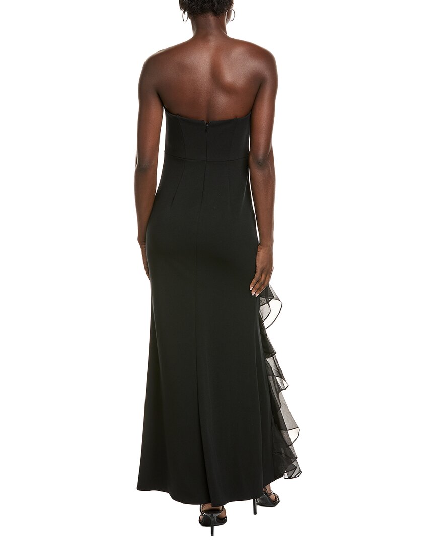 Aidan Mattox Cascading Rose Column Gown