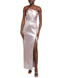 Aiden Mattox Coated Column Gown