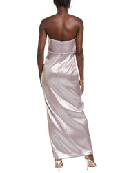 Aiden Mattox Coated Column Gown