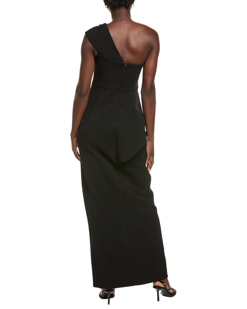 sachin and babi light blue dress Aidan Mattox womens Satin One-Shoulder Gown, 2, Brown