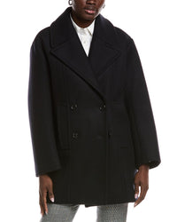 Maje Wool-Blend Peacoat