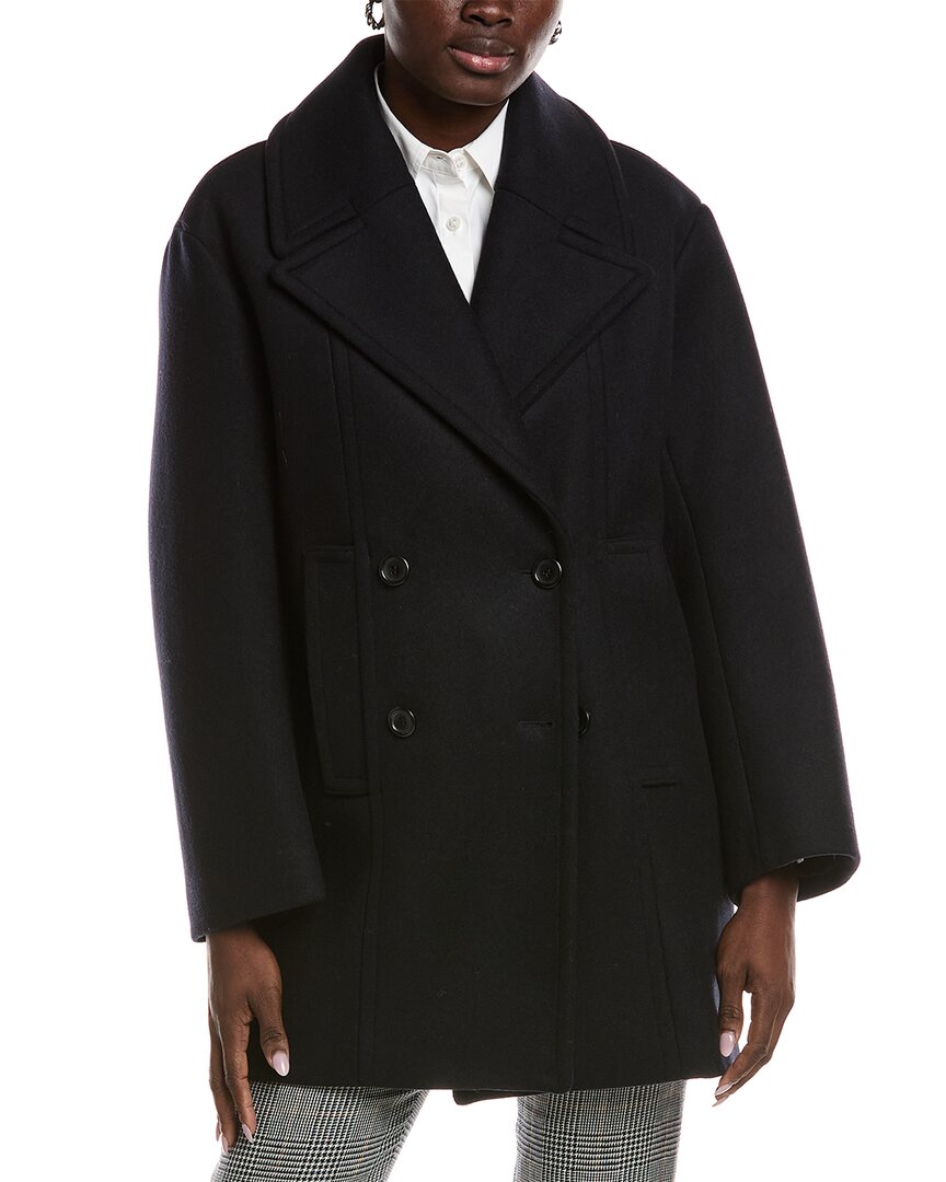 Maje Wool-Blend Peacoat