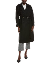 Maje Tweed Trench Coat
