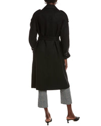 Maje Tweed Trench Coat