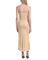 Susana Monaco Velvet Bias Cut Silk-Blend Midi Dress