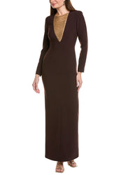Carla Ruiz Chain Bib Maxi Dress