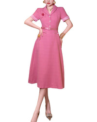 Burryco Short Sleeve Midi Dress