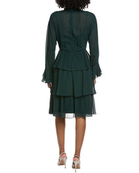 Mikael Aghal Solid Midi Dress