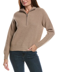 THE CASHMERE PROJECT The Cashmere Project Shaker Cashmere 1/4-Zip Sweater