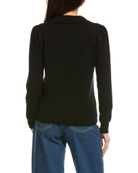 THE CASHMERE PROJECT The Cashmere Project Puff Sleeve Lady Cashmere Polo Sweater