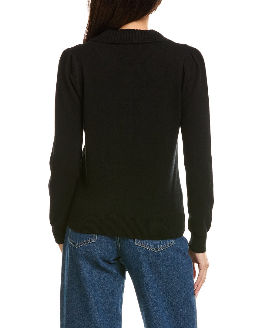 THE CASHMERE PROJECT The Cashmere Project Puff Sleeve Lady Cashmere Polo Sweater