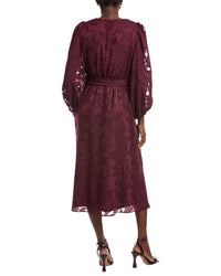 Anne Klein Floral Clip Midi Dress