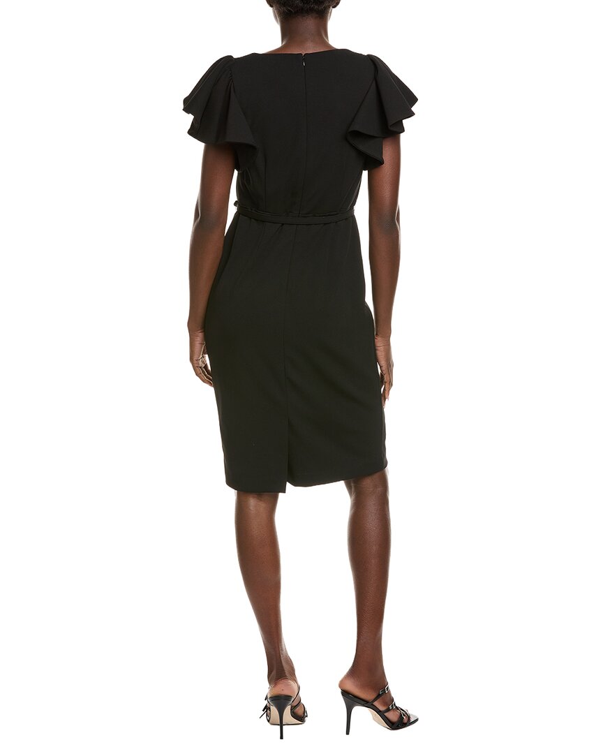 Anne Klein Ruffle Sleeve Scuba Crepe Sheath Dress