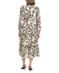 Anne Klein Blouson Sleeve Tiered Patio Dress