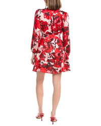 Anne Klein Blouson Sleeve Tiered Flounce Mini Dress