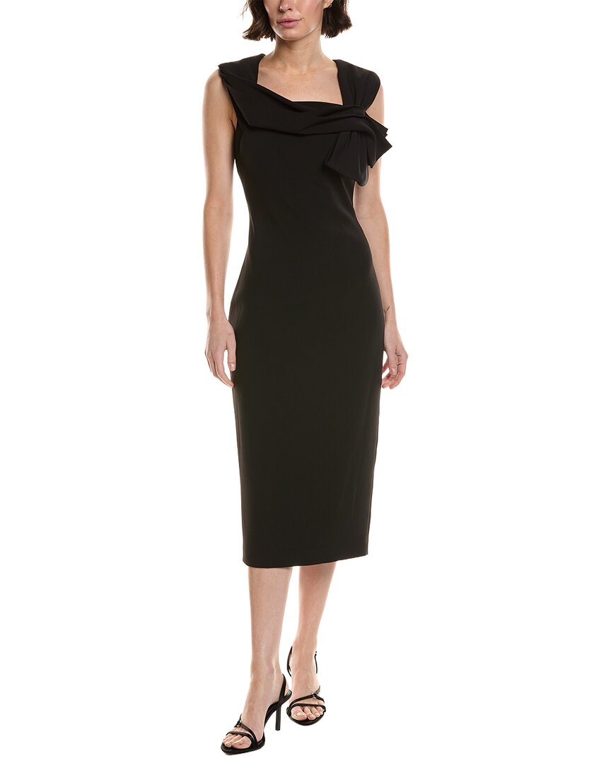 Badgley Mischka Pleated Cocktail Gown