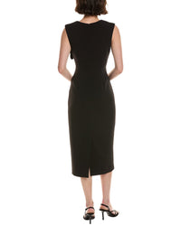 Badgley Mischka Pleated Cocktail Gown