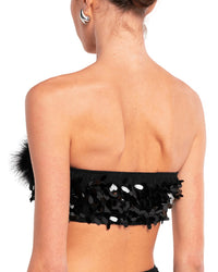 Ow Virgo Sequin Feather Top
