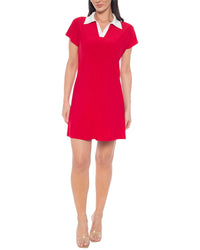 Tash + Sophie Contrast Collar Ity Dress