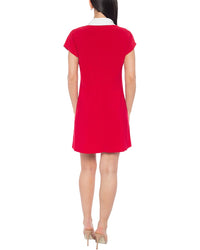 Tash + Sophie Contrast Collar Ity Dress