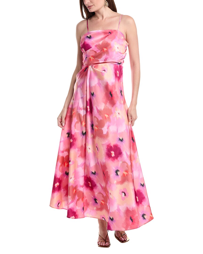 Laundry By Shelli Segal Draped Satin Maxi Dress