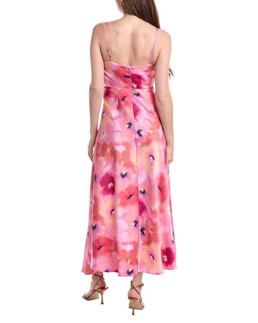 Laundry By Shelli Segal Draped Satin Maxi Dress