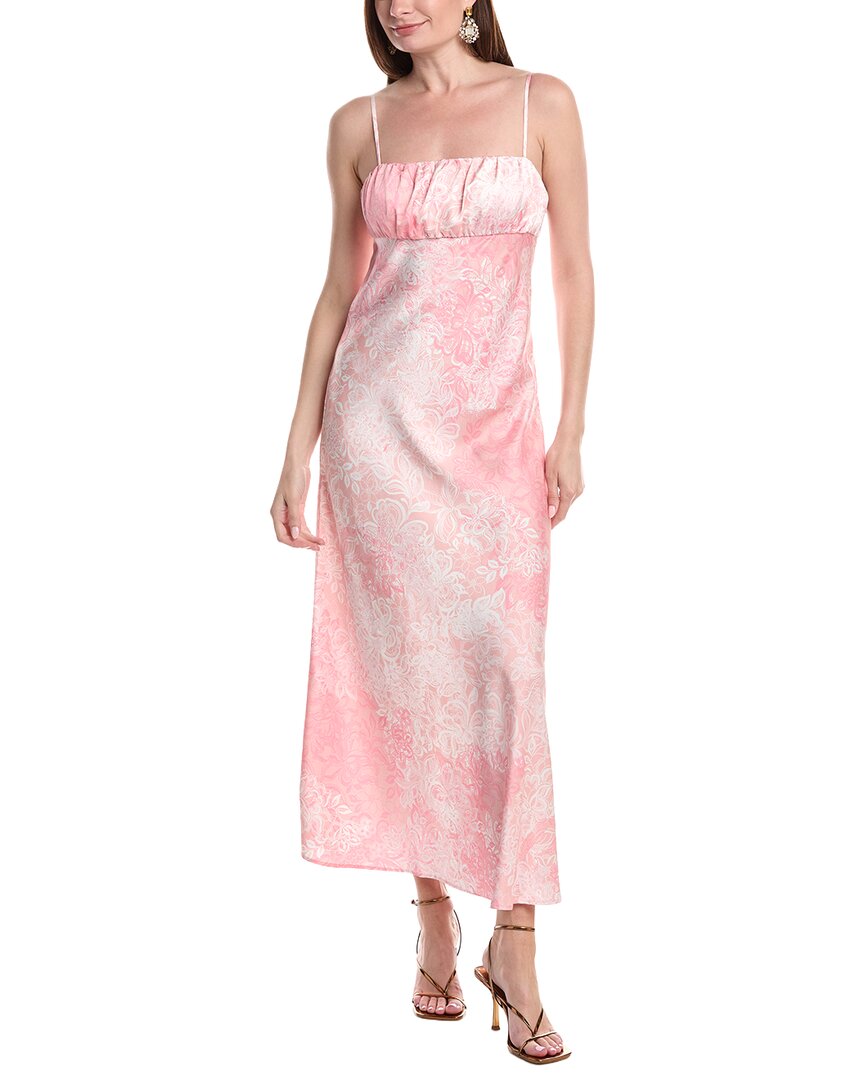 Laundry By Shelli Segal Shirred Satin Slip Dress