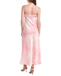 Laundry By Shelli Segal Shirred Satin Slip Dress