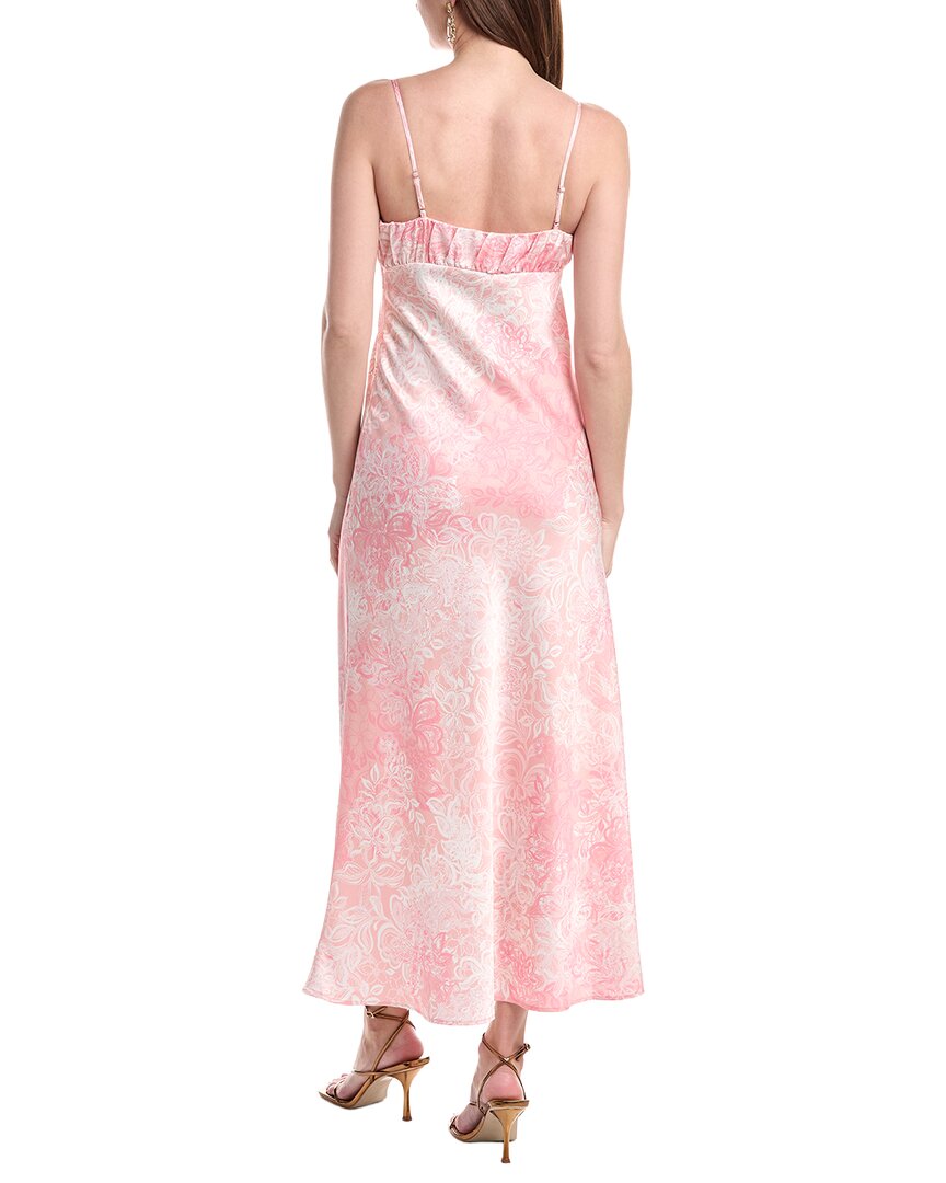 Laundry By Shelli Segal Shirred Satin Slip Dress
