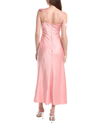 Laundry By Shelli Segal Easy One Shoulder Satin Dress