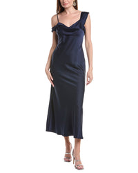 Laundry By Shelli Segal Easy One Shoulder Satin Dress