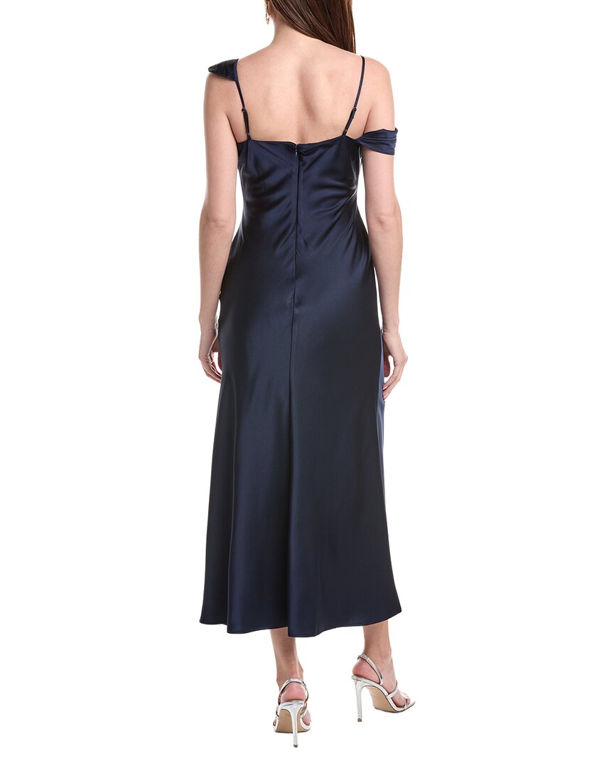 Laundry By Shelli Segal Easy One Shoulder Satin Dress