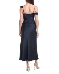 Laundry By Shelli Segal Easy One Shoulder Satin Dress