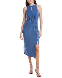 Laundry By Shelli Segal Jersey Halter Draped Dress Matte Jersey