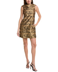 Adrianna Papell Bias Collar Shift Dress